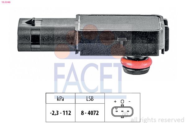 FACET 10.3346 Pressure Sensor, brake booster