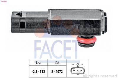 Pressure Sensor, brake booster FACET 10.3346