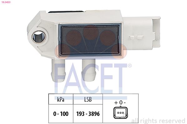 FACET 10.3423 Air Pressure Sensor, altitude adaption