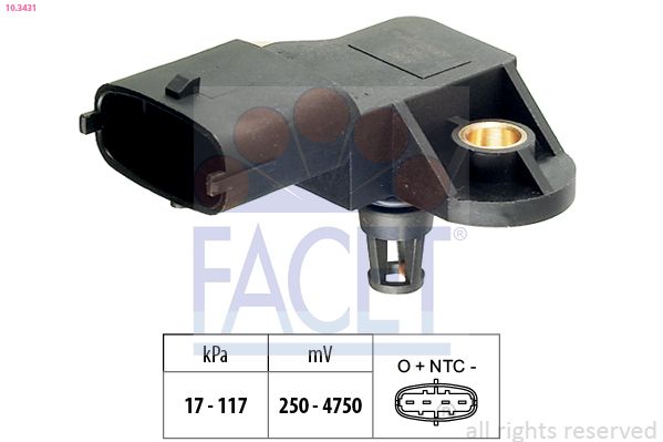 FACET 10.3431 Air Pressure Sensor, altitude adaption