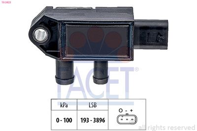 Sensor, exhaust pressure FACET 10.3433