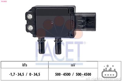 Sensor, exhaust pressure FACET 10.3435