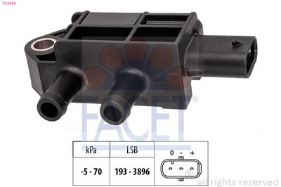 Sensor, exhaust pressure FACET 10.3436