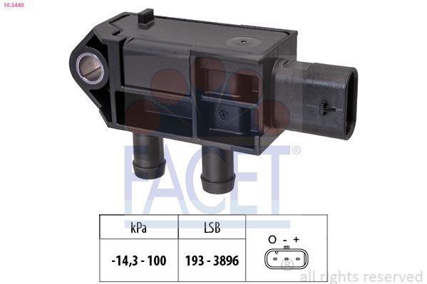 FACET 10.3440 Sensor, exhaust pressure