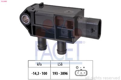 Sensor, exhaust pressure FACET 10.3440