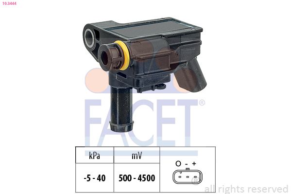 FACET 10.3444 Sensor, exhaust pressure