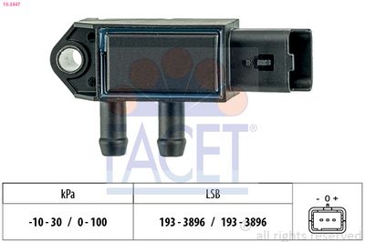 Sensor, exhaust pressure FACET 10.3447