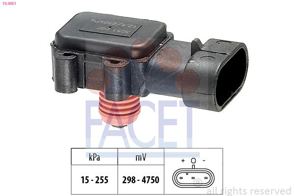 FACET 10.3051 Air Pressure Sensor, altitude adaption