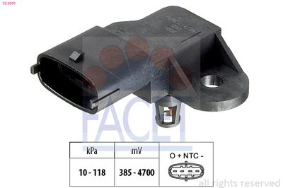 Air Pressure Sensor, altitude adaption FACET 10.3091