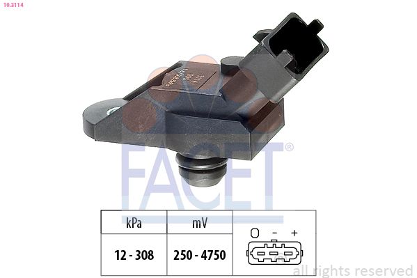 FACET 10.3114 Air Pressure Sensor, altitude adaption
