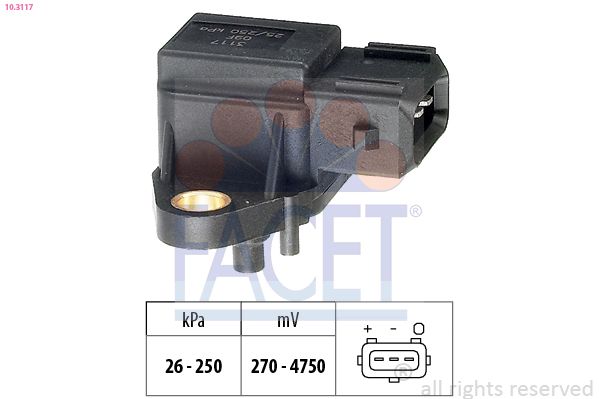 FACET 10.3117 Air Pressure Sensor, altitude adaption