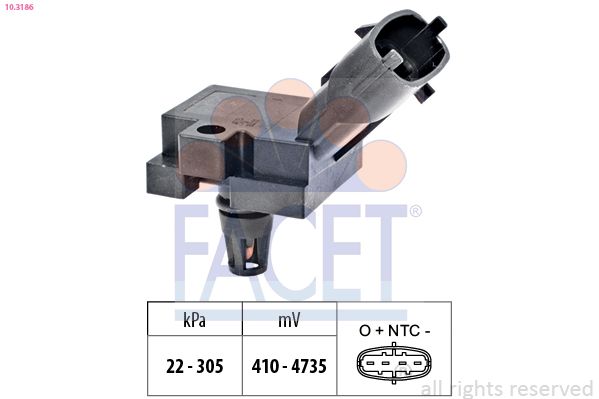 FACET 10.3186 Air Pressure Sensor, altitude adaption