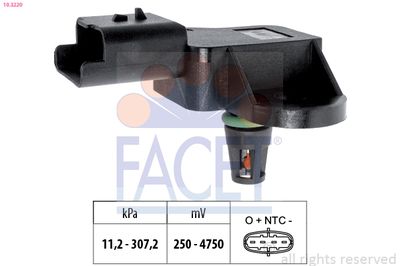 Sensor, boost pressure FACET 10.3220