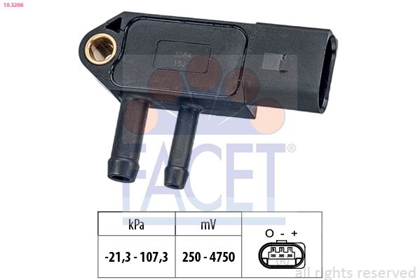 FACET 10.3266 Sensor, exhaust pressure