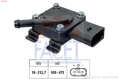 Sensor, exhaust pressure FACET 10.3312