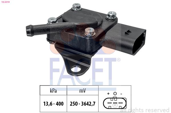 FACET 10.3319 Sensor, exhaust pressure