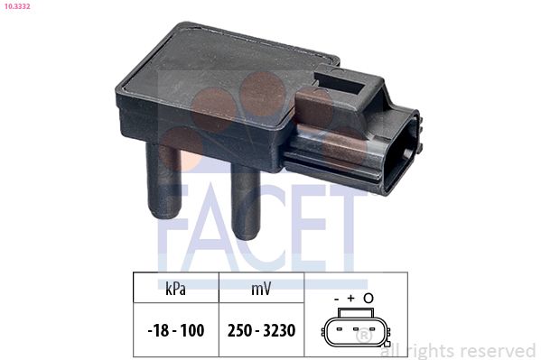 FACET 10.3332 Sensor, exhaust pressure