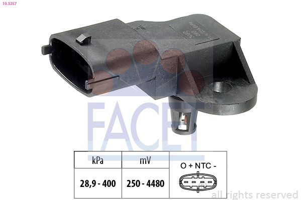 FACET 10.3357 Air Pressure Sensor, altitude adaption