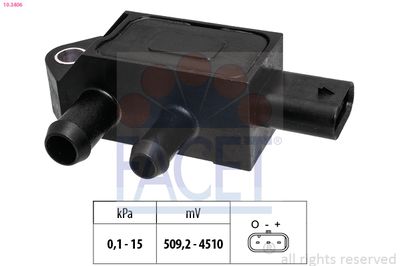 Sensor, exhaust pressure FACET 10.3406