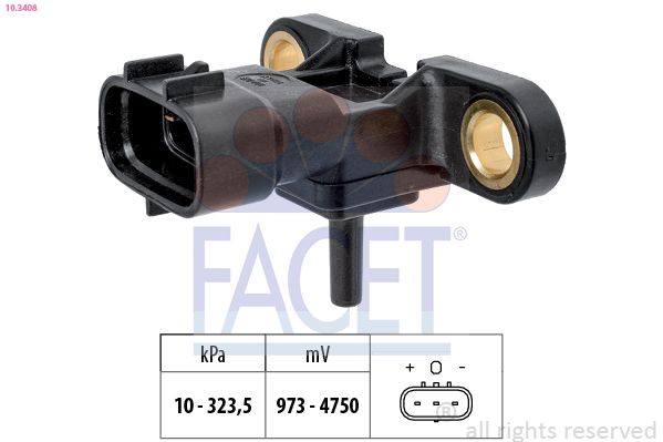 FACET 10.3408 Sensor, boost pressure