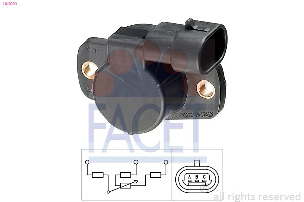 FACET 10.5093 Sensor, throttle position