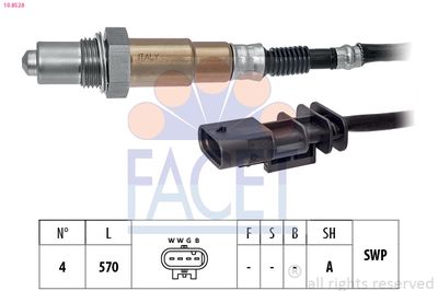 Oxygen Sensor FACET 10.8528
