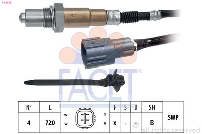 Oxygen Sensor FACET 10.8539