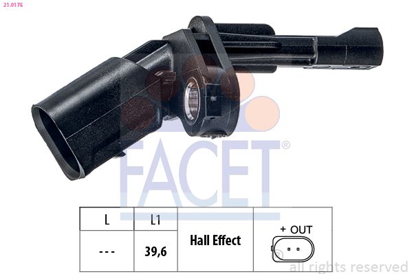 FACET 21.0175 Sensor, wheel speed
