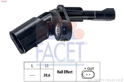 Sensor, wheel speed FACET 21.0175