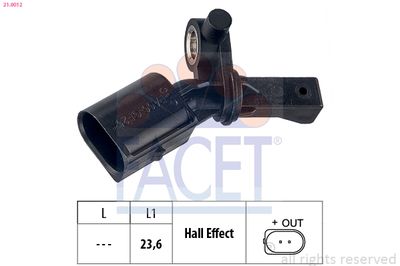 Sensor, wheel speed FACET 21.0012