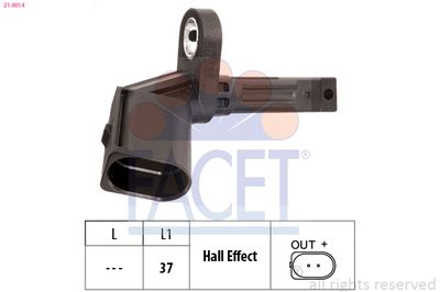 Sensor, wheel speed FACET 21.0014