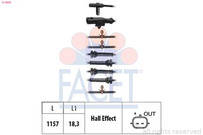 Sensor, wheel speed FACET 21.0065