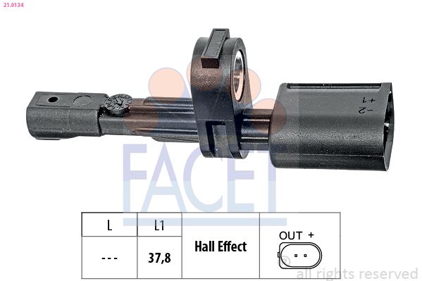 FACET 21.0134 Sensor, wheel speed