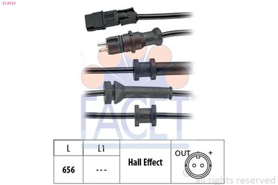 Sensor, wheel speed FACET 21.0153