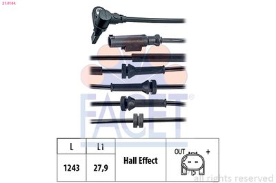 Sensor, wheel speed FACET 21.0184