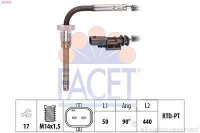 Sensor, exhaust gas temperature FACET 22.0125