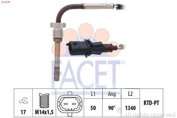 FACET 22.0179 Sensor, exhaust gas temperature
