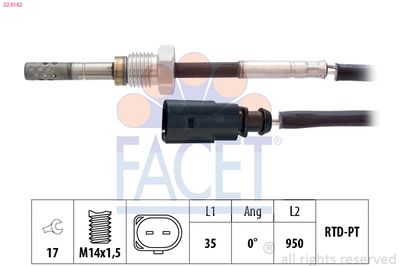 Sensor, exhaust gas temperature FACET 22.0182