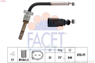 Sensor, exhaust gas temperature FACET 22.0184