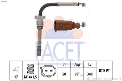 Sensor, exhaust gas temperature FACET 22.0192