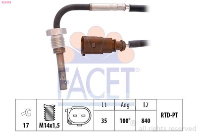 Sensor, exhaust gas temperature FACET 22.0193