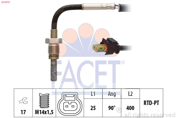 FACET 22.0215 Sensor, exhaust gas temperature