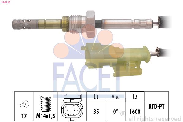 FACET 22.0217 Sensor, exhaust gas temperature