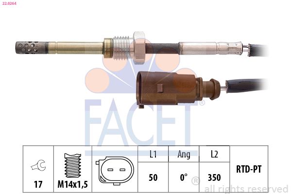 FACET 22.0264 Sensor, exhaust gas temperature
