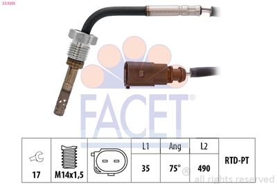 Sensor, exhaust gas temperature FACET 22.0265