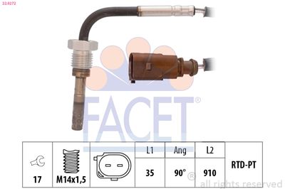 Sensor, exhaust gas temperature FACET 22.0272