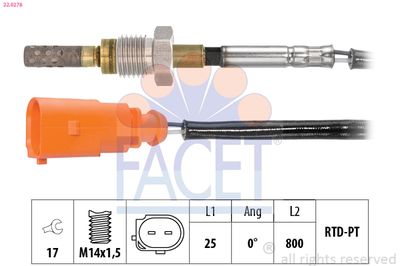 Sensor, exhaust gas temperature FACET 22.0278