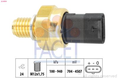 Sensor, oil pressure FACET 25.0004