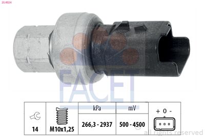Pressure Switch, air conditioning FACET 25.0024