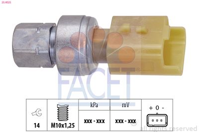 Pressure Switch, air conditioning FACET 25.0025